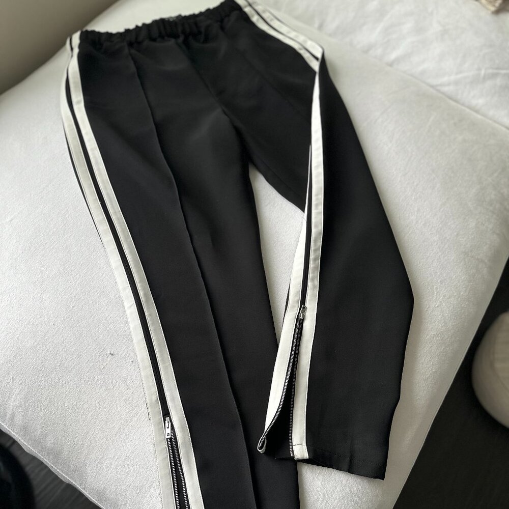 Rag & Bone Black Pants with White Stripes